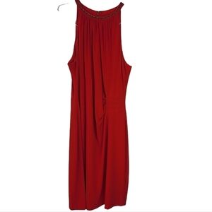 Cache Orange Halter Style Sleeveless Formal Dress Size Large